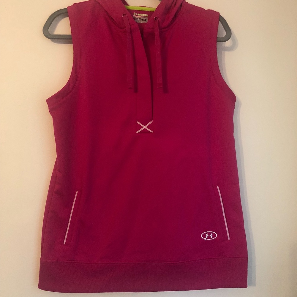 🟣Under Armour Pink Sleeveless Hoodie
